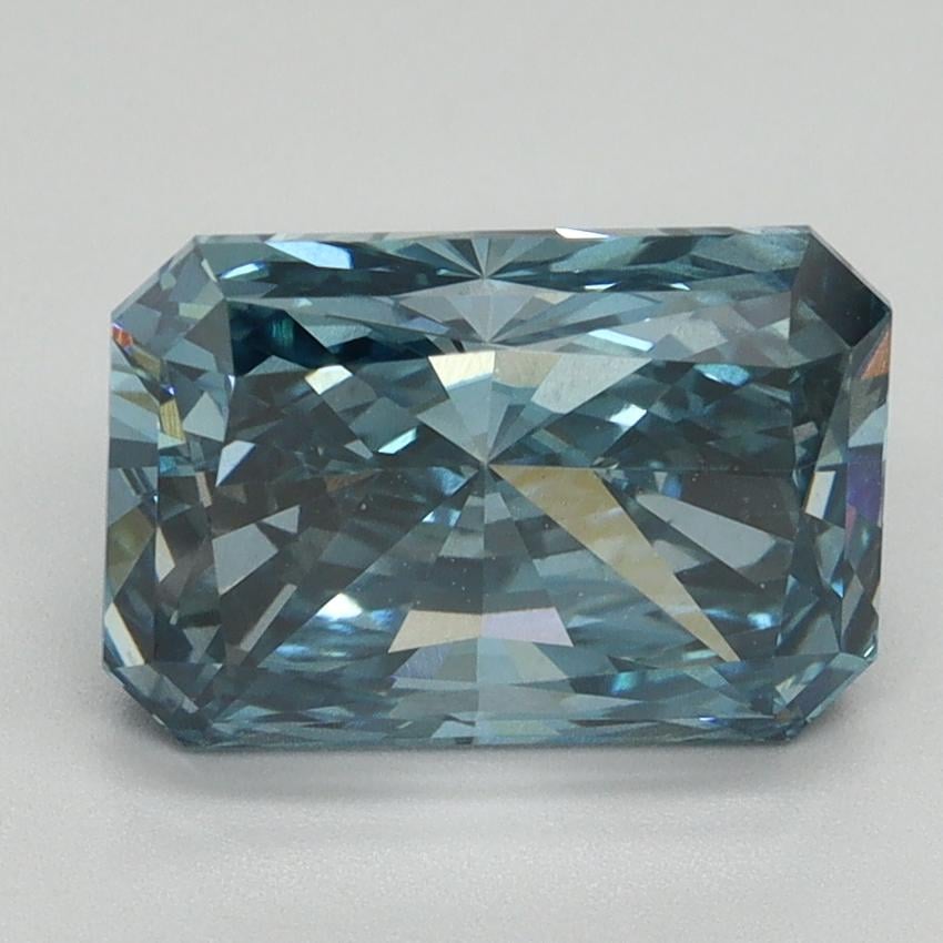 3.19 Ct. Fancy Vivid Blue Radiant Lab Grown Diamond