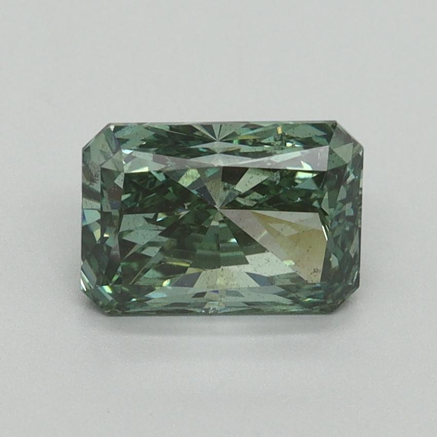 1.47 Ct. Fancy Vivid Green Radiant Lab Grown Diamond