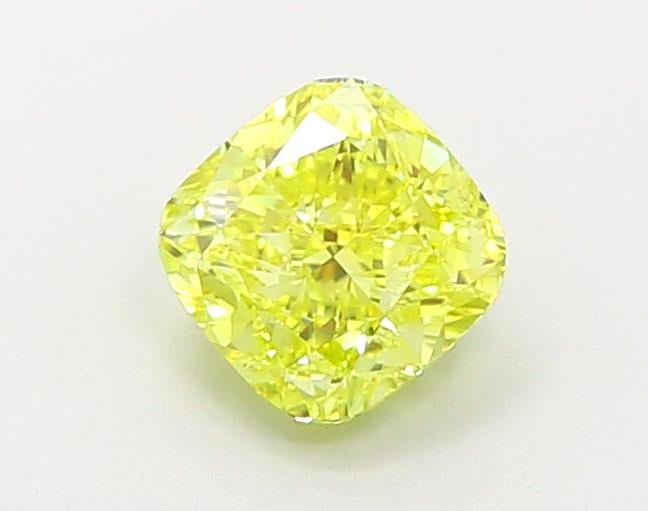 1.16 Ct. Fancy Vivid  Yellow Cushion Lab Grown Diamond