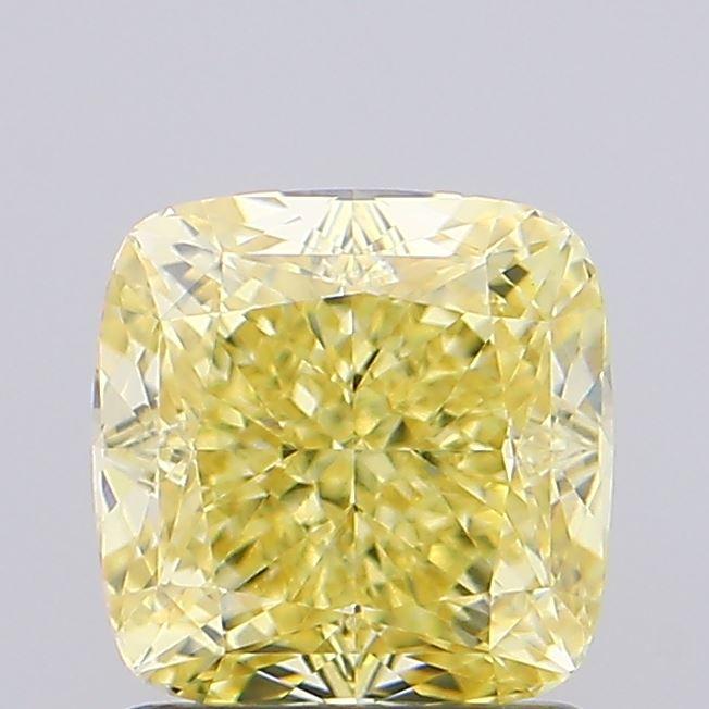 1.60 Ct. Fancy Yellow Cushion Lab Grown Diamond