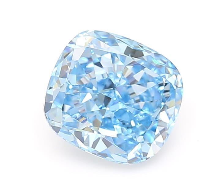 1.04 Ct. Fancy Vivid Blue Cushion Lab Grown Diamond