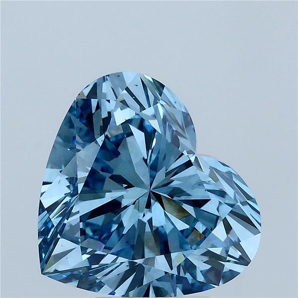 4.00 Ct. Fancy Vivid Blue Heart Lab Grown Diamond