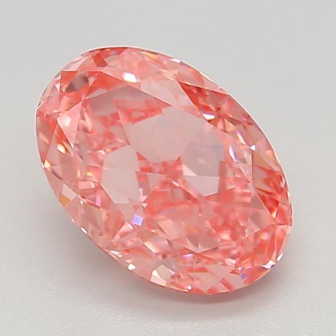 1.27 Ct. Fancy Vivid Pink Oval Lab Grown Diamond
