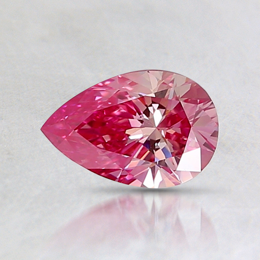 0.62 Ct. Fancy Purplish Red Pear Lab Created Diamond