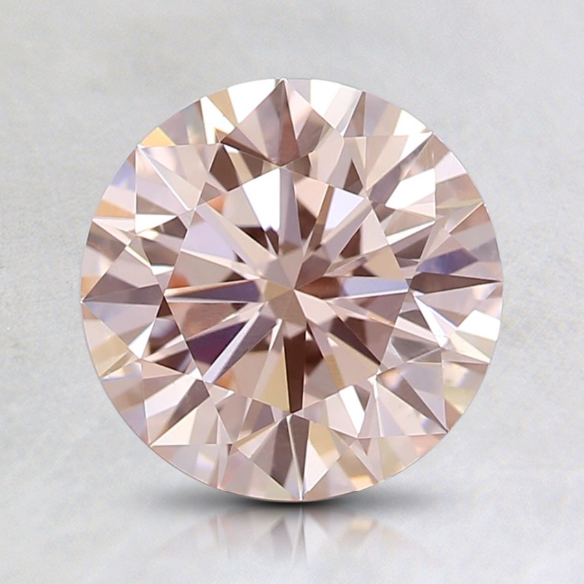 1.50 Ct. Fancy Light Orangy Pink Round Lab Grown Diamond
