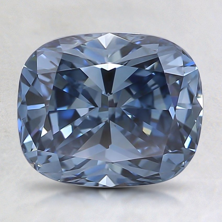 1.64 Ct. Fancy Intense Blue Cushion Lab Grown Diamond