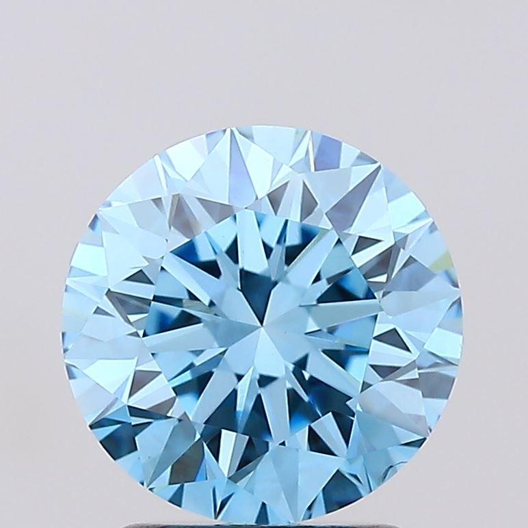 2.00 Ct. Fancy Vivid Blue Round Lab Grown Diamond