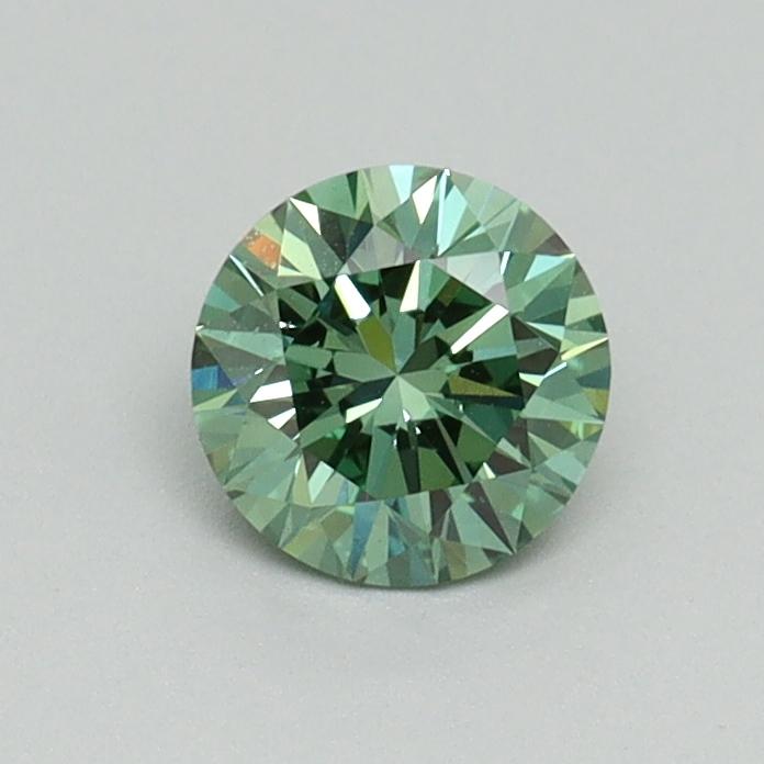 0.52 Ct. Fancy Vivid Green Round Lab Grown Diamond