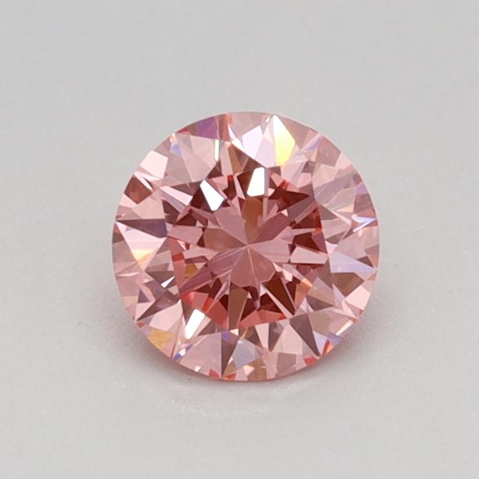 0.38 Ct. Fancy Vivid Pink Round Lab Grown Diamond