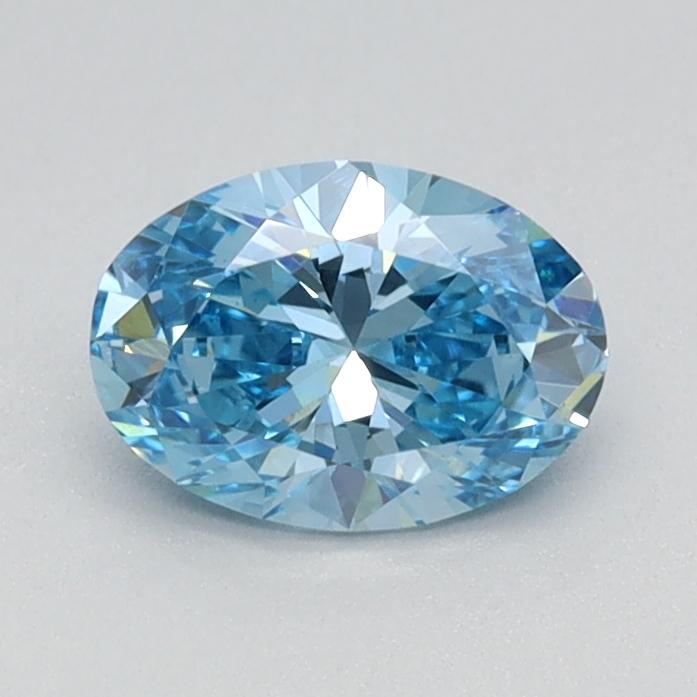 0.59 Ct. Fancy Vivid Blue Oval Lab Grown Diamond