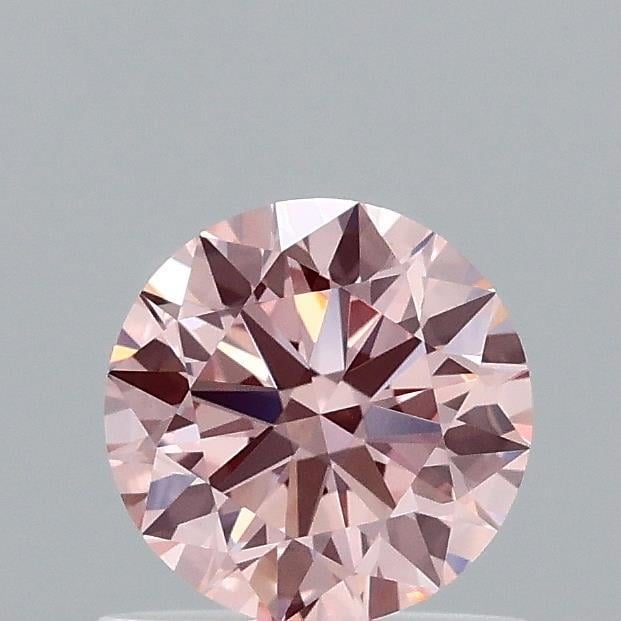 0.76 Ct. Fancy Vivid Pink Round Lab Grown Diamond