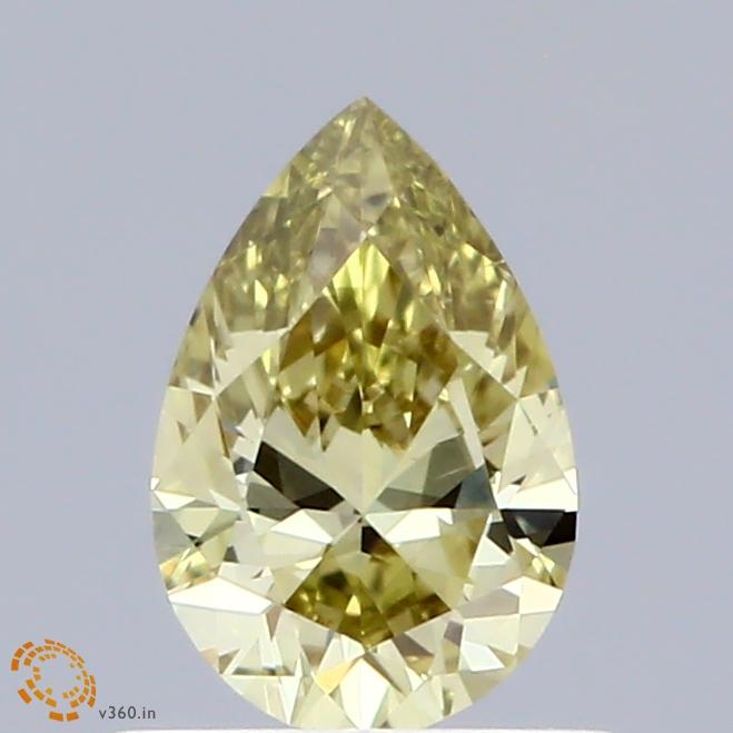 0.51 Ct. Fancy Intense Yellow Pear Lab Grown Diamond