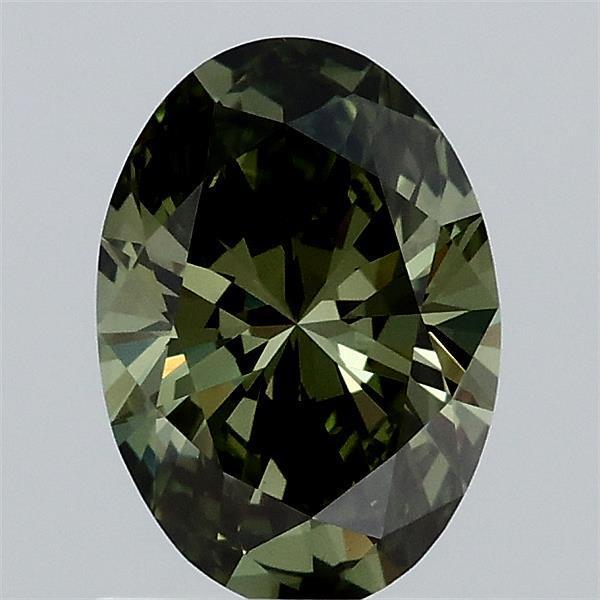 1.01 Ct. Fancy Vivid Green Oval Lab Grown Diamond