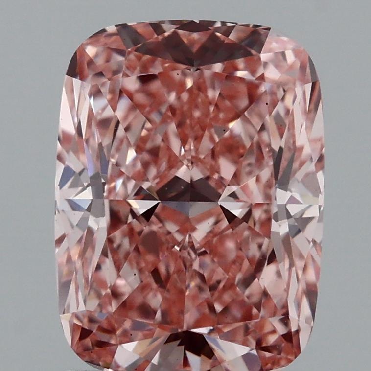 2.07 Ct. Fancy Vivid Pink Cushion Lab Grown Diamond