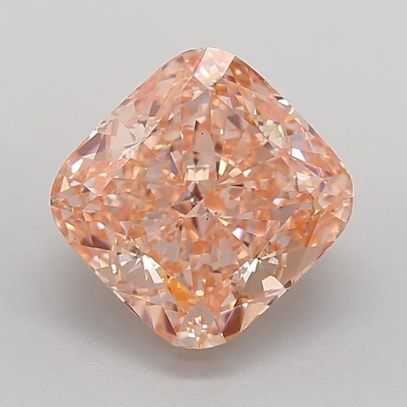 4.52 Ct. Fancy Vivid  Pink Cushion Lab Grown Diamond
