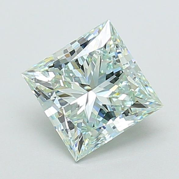 2.10 Ct. Fancy Intense Green Princess Lab Grown Diamond