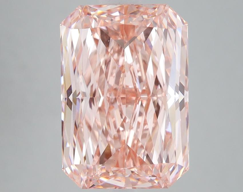 5.39 Ct. Fancy Vivid Pink Radiant Lab Grown Diamond