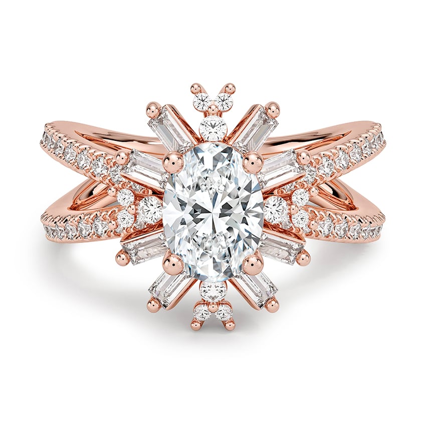 Custom Snowflake-Inspired Double Band Diamond Ring