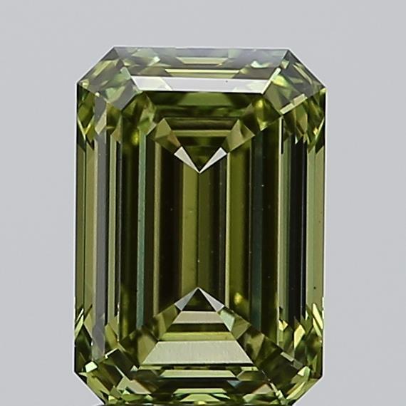 3.00 Ct. Fancy Vivid Green Emerald Lab Grown Diamond