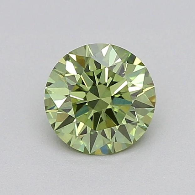 0.27 Ct. Fancy Vivid  Green Round Lab Grown Diamond
