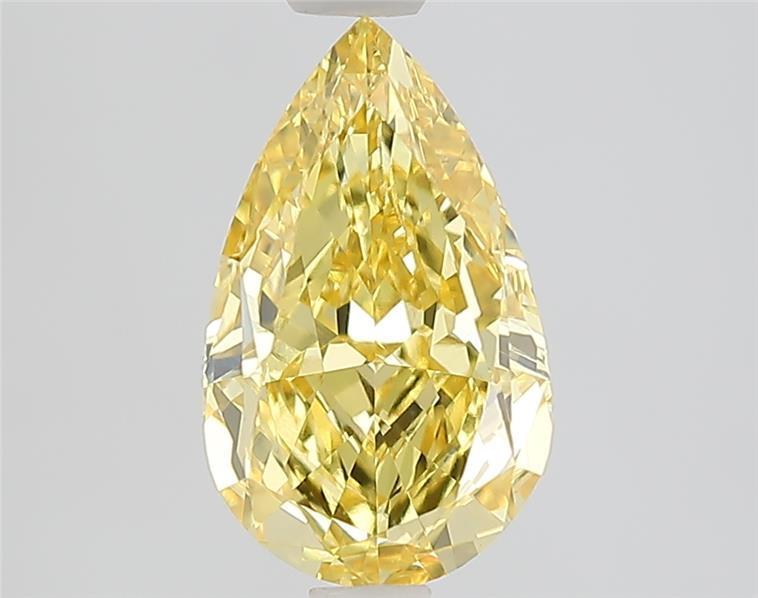 2.09 Ct. Fancy Vivid Yellow Yellow Pear Lab Grown Diamond
