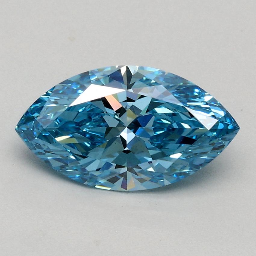 1.02 Ct. Fancy Vivid Blue Marquise Lab Grown Diamond