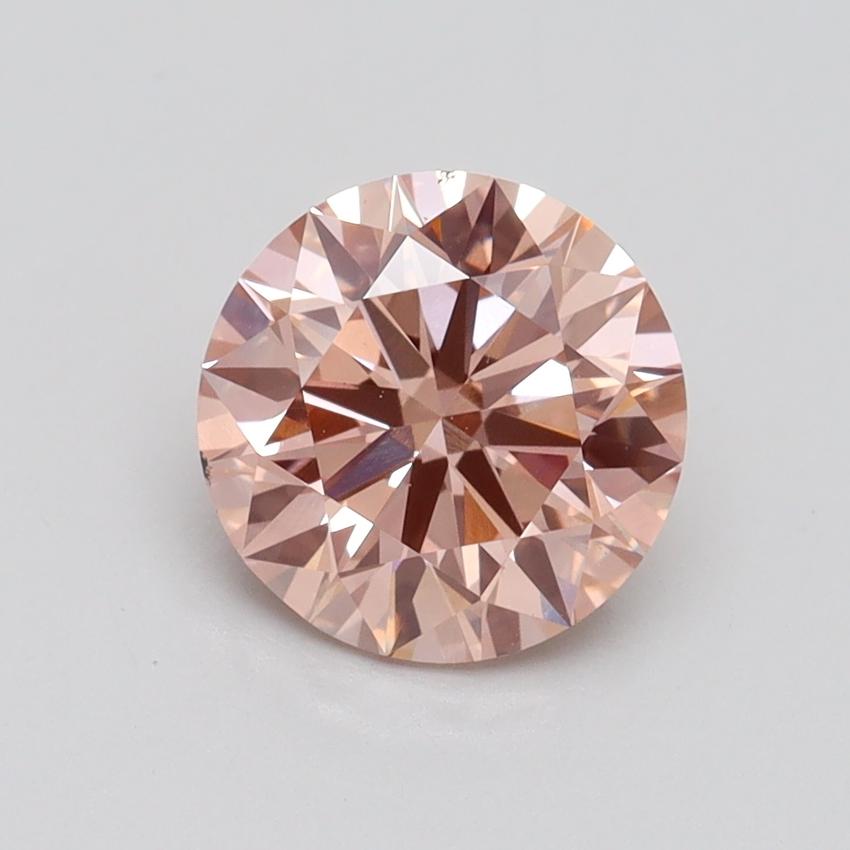 1.62 Ct. Fancy Intense Brownish Pink Round Lab Grown Diamond