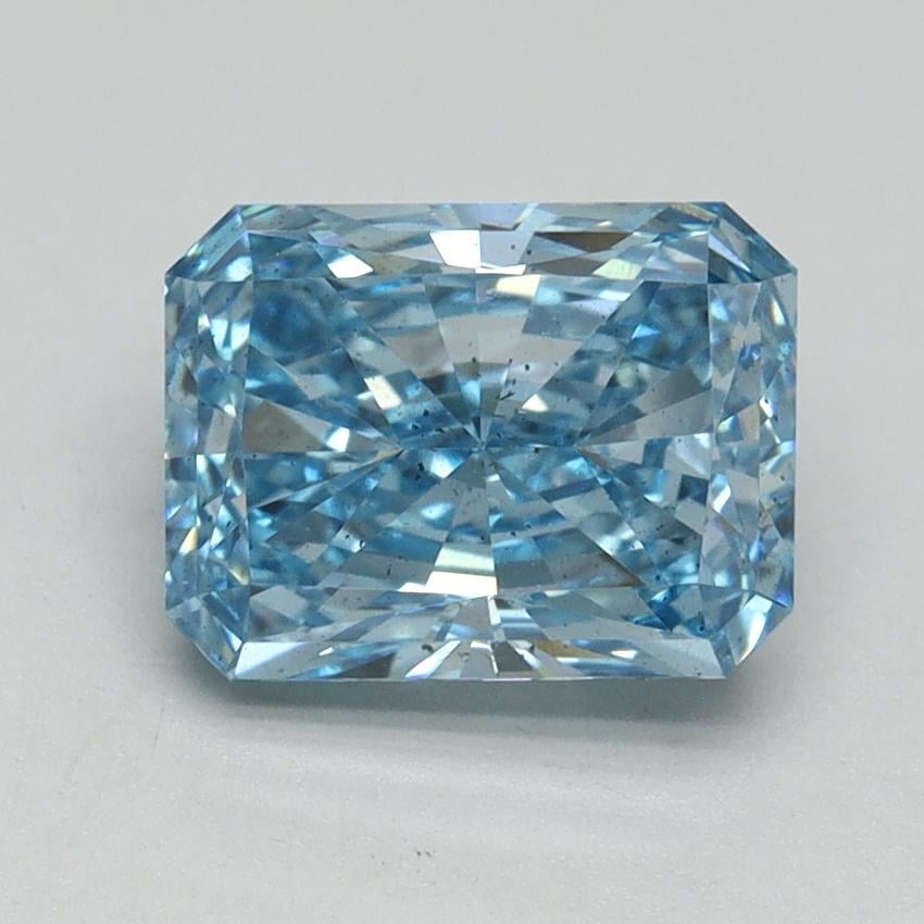 2.01 Ct. Fancy Vivid Blue Radiant Lab Grown Diamond