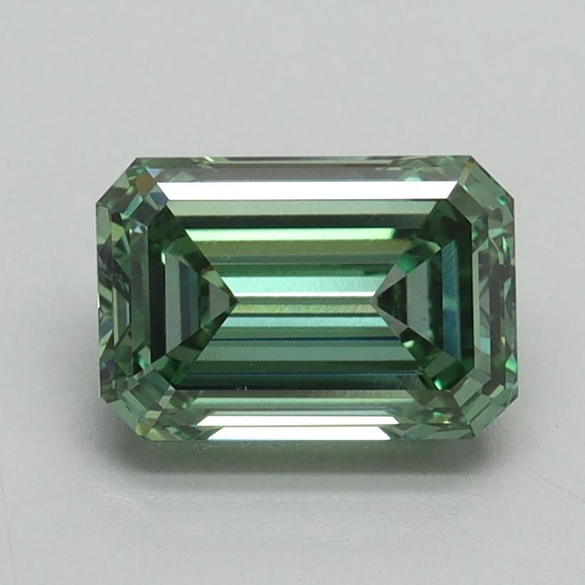 1.56 Ct. Fancy Vivid Pacific Green Emerald Lab Grown Diamond