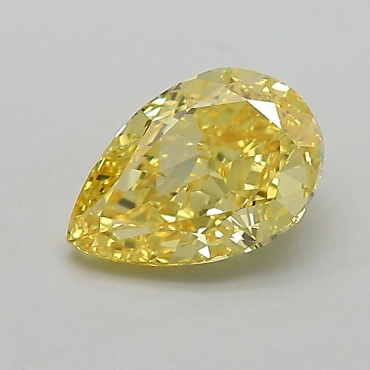 1.55 Ct. Fancy Vivid  Yellow Pear Lab Grown Diamond