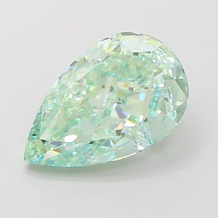 2.87 Ct. Fancy Vivid Green Pear Lab Grown Diamond