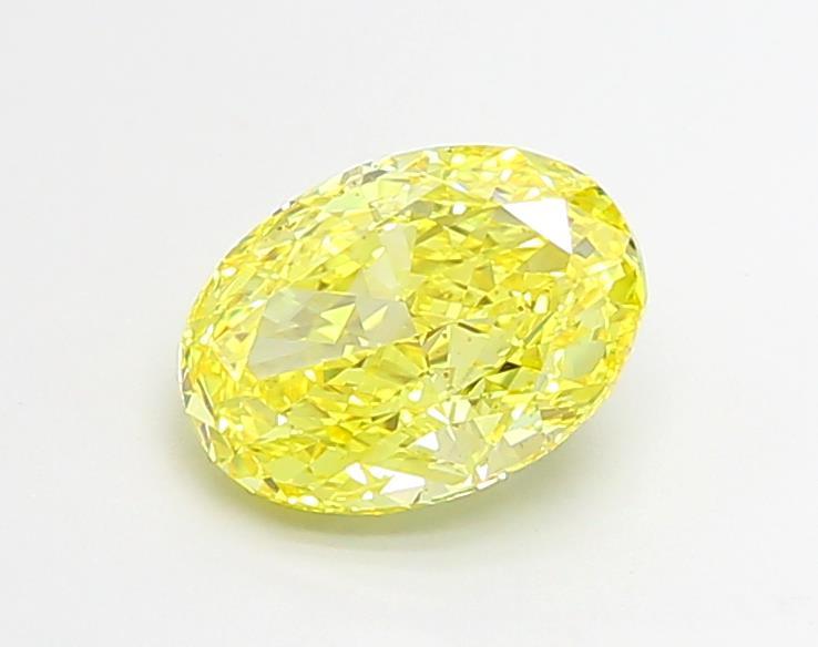 2.00 Ct. Fancy Vivid Yellow Oval Lab Grown Diamond