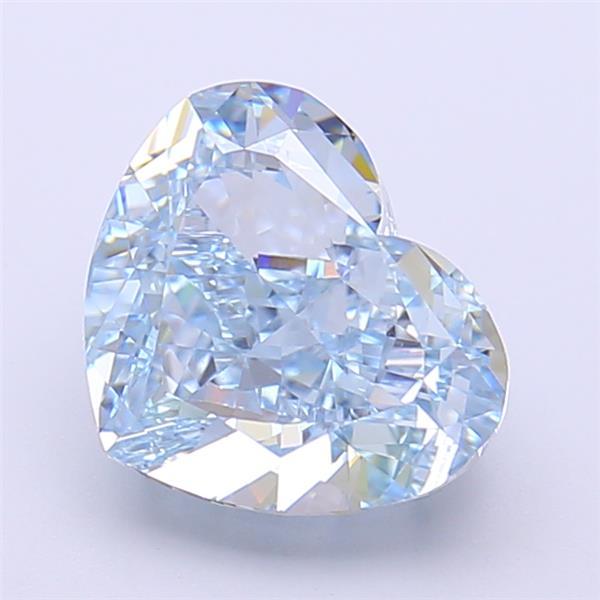 3.01 Ct. Fancy Intense Blue Heart Lab Grown Diamond