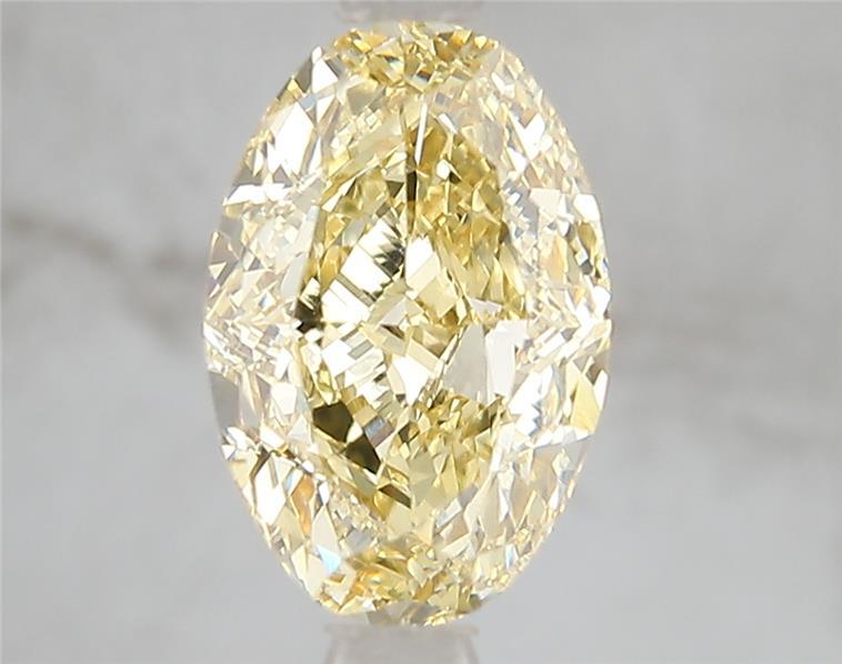 3.10 Ct. Fancy Vivid Yellow Oval Lab Grown Diamond