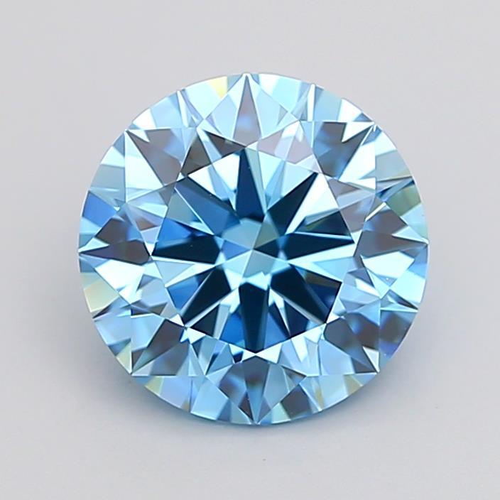 2.38 Ct. Fancy Vivid Blue Round Lab Grown Diamond