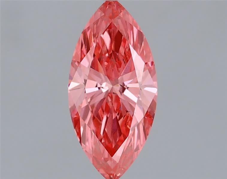 0.83 Ct. Fancy Vivid Pink Marquise Lab Grown Diamond