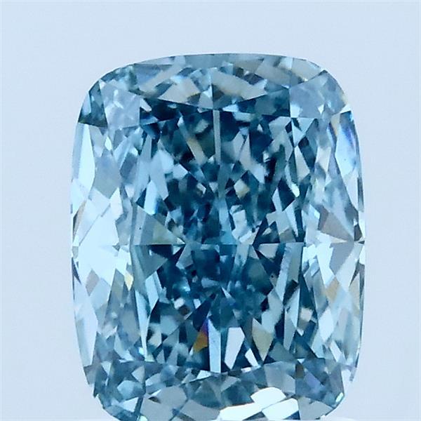 1.51 Ct. Fancy Vivid Blue Cushion Lab Grown Diamond