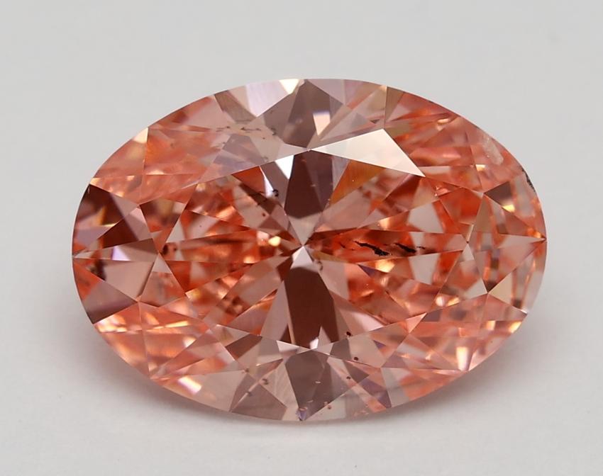 3.01 Ct. Fancy Vivid Pink Oval Lab Grown Diamond