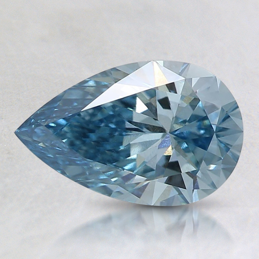 1.08 Ct. Fancy Intense Blue Pear Lab Created Diamond