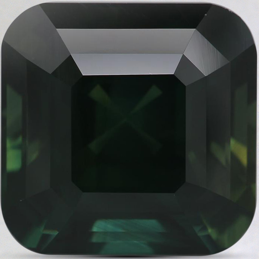 11.9x11.7mm Premium Teal Cushion Sapphire