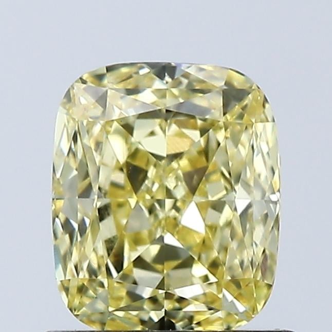 1.06 Ct. Fancy Vivid Yellow Cushion Lab Grown Diamond