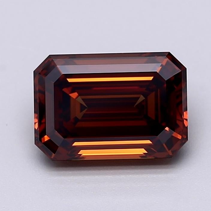 2.50 Ct. Fancy Vivid Orange Emerald Lab Grown Diamond