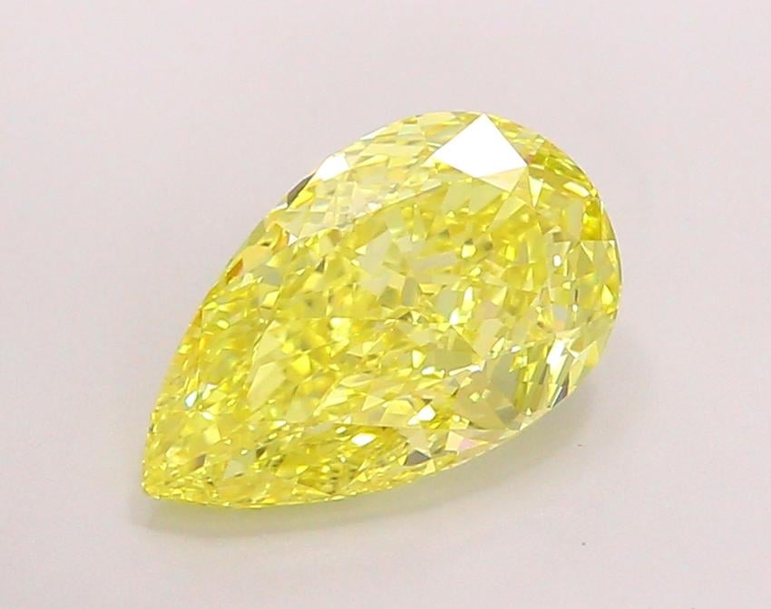 3.50 Ct. Fancy Vivid Yellow Pear Lab Grown Diamond