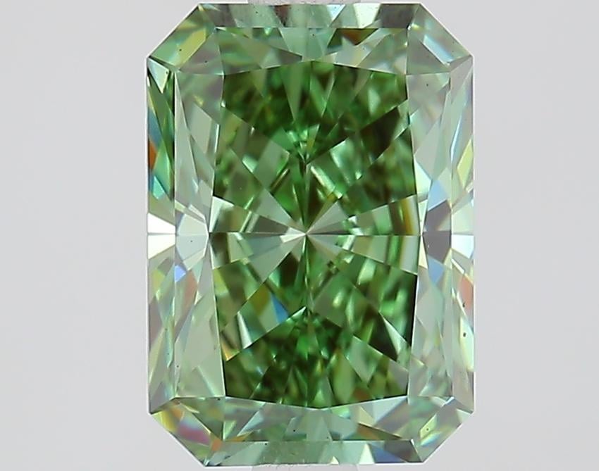 2.08 Ct. Fancy Vivid Green Radiant Lab Grown Diamond