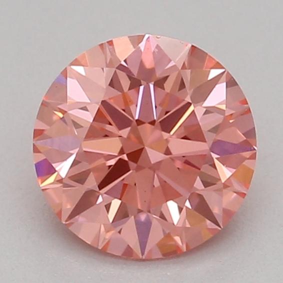 0.52 Ct. Fancy Vivid Pink Round Lab Grown Diamond