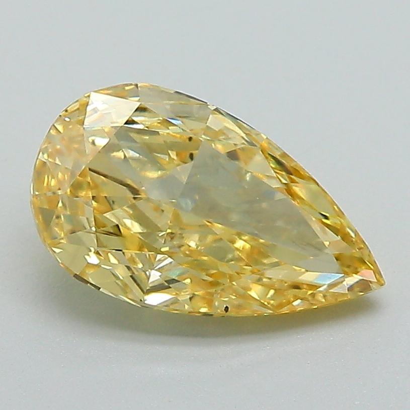 1.68 Ct. Fancy Intense Yellow Pear Lab Grown Diamond
