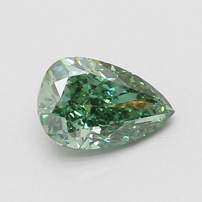 1.09 Ct. Fancy Vivid Green Pear Lab Grown Diamond