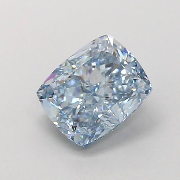 1.23 Ct. Fancy Vivid Blue Cushion Lab Grown Diamond