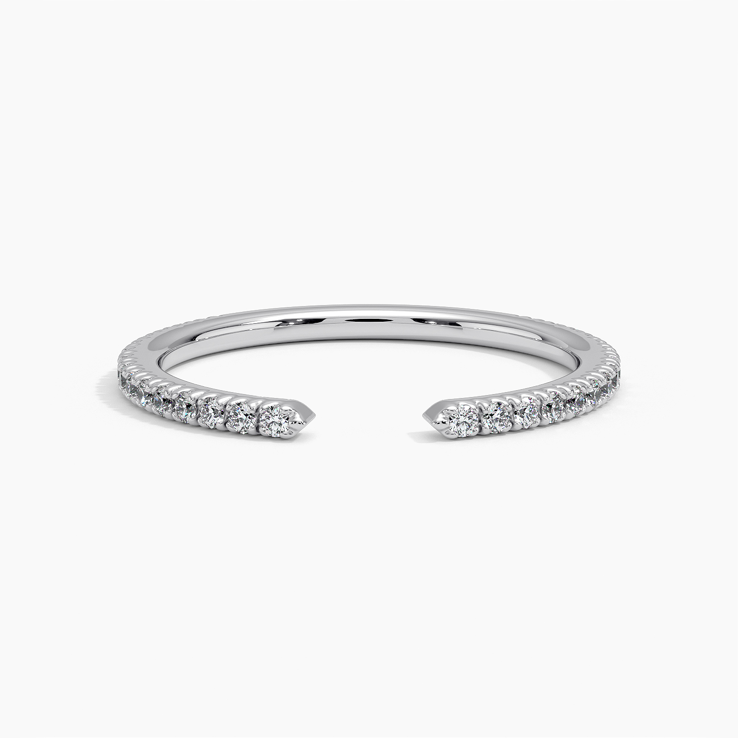 Luxe SIA Diamond Open Wedding Ring (1/5 Ct. tw.) - 18K White Gold