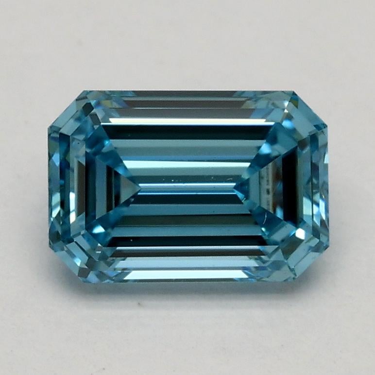 1.00 Ct. Fancy Vivid Blue Emerald Lab Grown Diamond